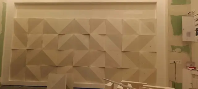 Стена из 3D-панелей целиком, до покраски