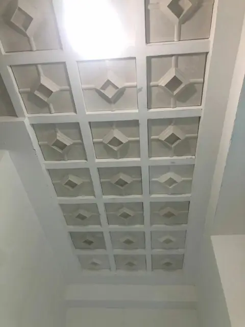Кессонный потолок с розетками