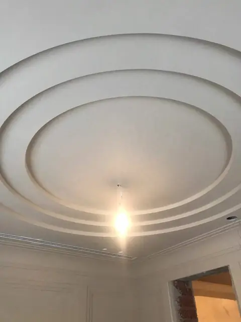 Готовый овальный купол на потолке
