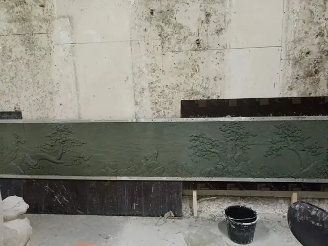 Готовый фартук во всю длину кухни